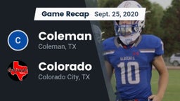 Recap: Coleman  vs. Colorado  2020