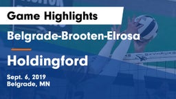 Belgrade-Brooten-Elrosa  vs Holdingford  Game Highlights - Sept. 6, 2019