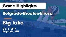 Belgrade-Brooten-Elrosa  vs Big lake  Game Highlights - Oct. 5, 2019