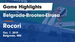 Belgrade-Brooten-Elrosa  vs Rocori  Game Highlights - Oct. 7, 2019