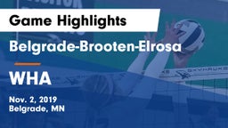Belgrade-Brooten-Elrosa  vs WHA Game Highlights - Nov. 2, 2019