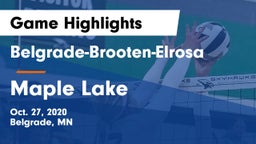 Belgrade-Brooten-Elrosa  vs Maple Lake  Game Highlights - Oct. 27, 2020