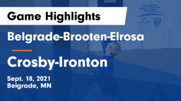 Belgrade-Brooten-Elrosa  vs Crosby-Ironton  Game Highlights - Sept. 18, 2021