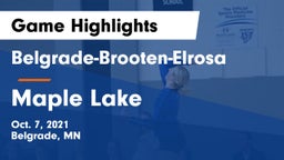 Belgrade-Brooten-Elrosa  vs Maple Lake  Game Highlights - Oct. 7, 2021