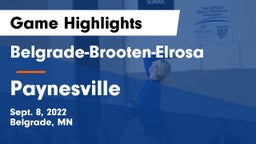 Belgrade-Brooten-Elrosa  vs Paynesville  Game Highlights - Sept. 8, 2022