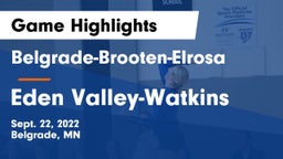 Belgrade-Brooten-Elrosa  vs Eden Valley-Watkins  Game Highlights - Sept. 22, 2022