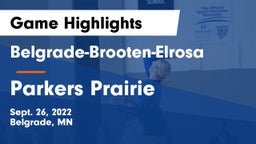 Belgrade-Brooten-Elrosa  vs Parkers Prairie  Game Highlights - Sept. 26, 2022