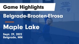 Belgrade-Brooten-Elrosa  vs Maple Lake  Game Highlights - Sept. 29, 2022