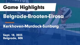 Belgrade-Brooten-Elrosa  vs Kerkhoven-Murdock-Sunburg  Game Highlights - Sept. 18, 2023