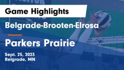 Belgrade-Brooten-Elrosa  vs Parkers Prairie  Game Highlights - Sept. 25, 2023