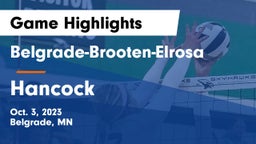 Belgrade-Brooten-Elrosa  vs Hancock  Game Highlights - Oct. 3, 2023