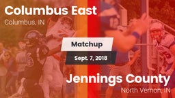 Matchup: Columbus East High vs. Jennings County  2018