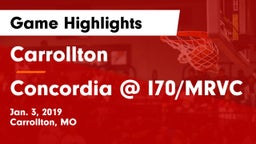 Carrollton  vs Concordia @ I70/MRVC Game Highlights - Jan. 3, 2019