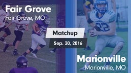 Matchup: Fair Grove High vs. Marionville  2016