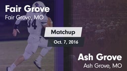 Matchup: Fair Grove High vs. Ash Grove  2016