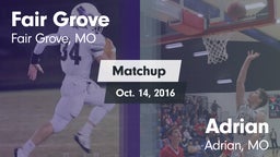 Matchup: Fair Grove High vs. Adrian  2016