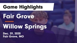 Fair Grove  vs Willow Springs  Game Highlights - Dec. 29, 2020