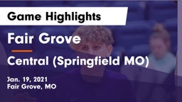 Fair Grove  vs Central  (Springfield MO) Game Highlights - Jan. 19, 2021