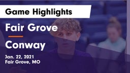 Fair Grove  vs Conway  Game Highlights - Jan. 22, 2021