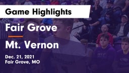 Fair Grove  vs Mt. Vernon  Game Highlights - Dec. 21, 2021
