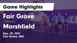 Fair Grove  vs Marshfield  Game Highlights - Dec. 29, 2021