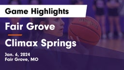 Fair Grove  vs ****** Springs  Game Highlights - Jan. 6, 2024