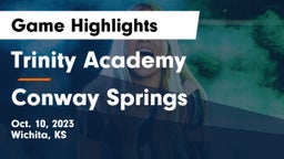 Trinity Academy  vs Conway Springs  Game Highlights - Oct. 10, 2023