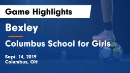 Bexley  vs Columbus School for Girls Game Highlights - Sept. 14, 2019