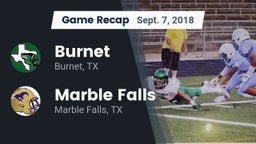 Recap: Burnet  vs. Marble Falls  2018