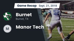 Recap: Burnet  vs. Manor Tech 2018