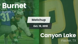 Matchup: Burnet  vs. Canyon Lake  2018