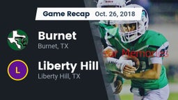 Recap: Burnet  vs. Liberty Hill  2018
