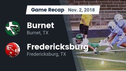 Recap: Burnet  vs. Fredericksburg  2018