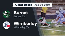 Recap: Burnet  vs. Wimberley  2019