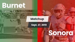 Matchup: Burnet  vs. Sonora  2019