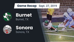 Recap: Burnet  vs. Sonora  2019