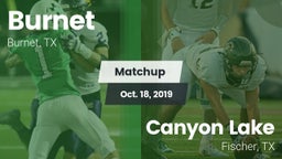 Matchup: Burnet  vs. Canyon Lake  2019