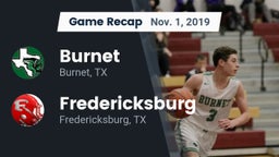 Recap: Burnet  vs. Fredericksburg  2019