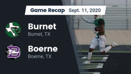 Recap: Burnet  vs. Boerne  2020