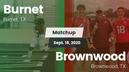 Matchup: Burnet  vs. Brownwood  2020