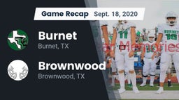 Recap: Burnet  vs. Brownwood  2020