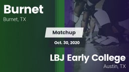 Matchup: Burnet  vs. LBJ Early College  2020