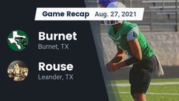 Recap: Burnet  vs. Rouse  2021