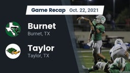 Recap: Burnet  vs. Taylor  2021