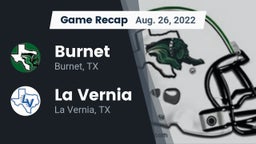Recap: Burnet  vs. La Vernia  2022