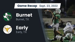 Recap: Burnet  vs. Early  2022