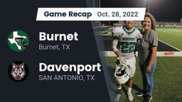 Recap: Burnet  vs. Davenport  2022