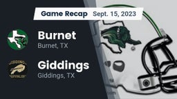 Recap: Burnet  vs. Giddings  2023