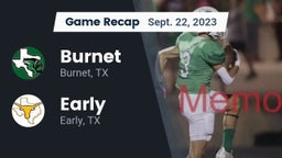 Recap: Burnet  vs. Early  2023
