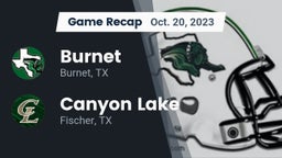 Recap: Burnet  vs. Canyon Lake  2023